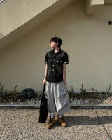 Veluke Belt Cargo Bermuda Pants