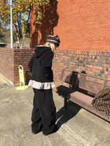 Down Lining Corduroy Wide Pants