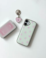 NEW LOGO Mint Pink Silver Epoxy Case