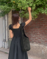 Winder frill long dress