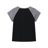 メロディースターラグランTシャツ - ブラック