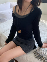 Roana Layered Camisole Long Sleeve Set
