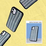 Stripe Denim Phone case (epoxy bumper)
