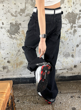 [Unisex] アンダーカッティングブーツカットパンツ