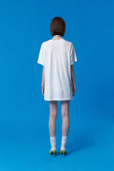 COLLECTION UNBALANCE CUTTING LOOSE FIT T-SHIRT [WHITE]