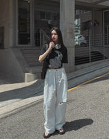 ピーポープリンティドコットン半袖Tシャツ
