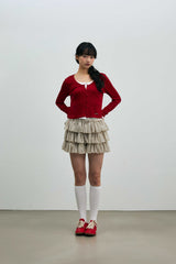 MINI HEART CANCAN SKIRT PANTS / BEIGE