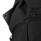 FLAP STRING BACKPACK / BLACK