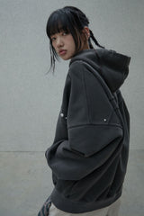 Pigment Stud Hood Zip-Up