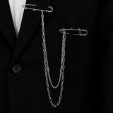 Men's クローズピンジャケットブローチ_CLEF ウェーブブローチ