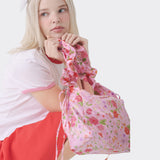 teeny flower frill bag pink