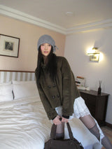 string knit beanie