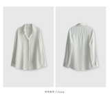 Roniv Silky Hidden Button Blouse / 5 colors