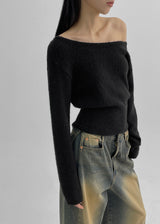 [MADE] Mondrin Alpaca Off-Shoulder Knitwear