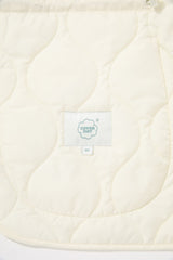 Women’s Collarless Quilted Jacket Light Yellow
