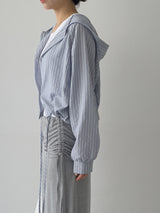Melon Stripe Hood Shirt