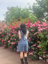 Opening Half Overalls Denim Overalls