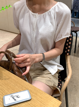Weekly Wrinkle Shirring Blouse / 2 colors