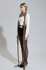 RABITA FUR CARDIGAN white