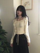 Lace Scarf Square Neck T