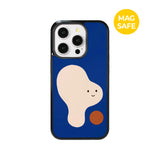【MADE】Shape Play!_Blue blob iPhone case [Glossy Glass/Magsafe]