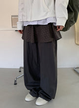 Pisont Dot Layered Skirt Pants