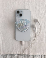 [MAG SAFE] BLUE VINTAGE BUTTON HEART TOK