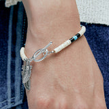 NA shell & turquoise beads bracelet