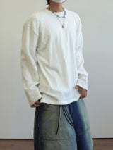 Loose ribbed bony long sleeve 3C