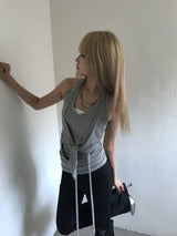 WRAP HALTERNECK SLEEVELESS