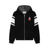 DVRK プリヴェハートロゴニッティドジップアップフーディー - BLACK