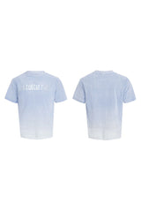 Ombre Denim Look Boxy Tee