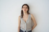T/T Soft sheer knit vest - gray
