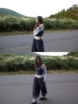 TWIN LAYERED LONG SLEEVE (NAVY)