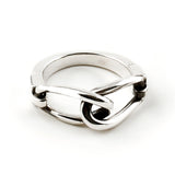 SVR-610 2PM Junho Worn Silver 925 Simple Daily Friendship Couple Loop Silver Ring