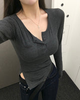 [MADE] TAS Side Slit Long Sleeve Top