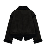 Detachable Fur Shearling Jacket / Black