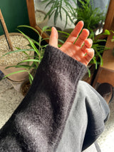 ブリーチカーブデニムパンツ (Black / S·M·L)