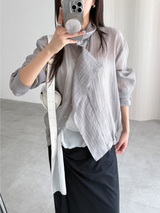 mute shirring skirts (2color)