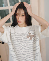 Updraft Oversized Artwork T-shirts [White]