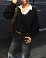 [ORIGINAL] Mellow U-Neck Long Sleeve Knit