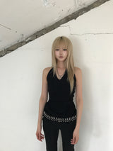 WRAP HALTERNECK SLEEVELESS