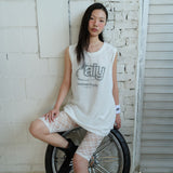Mesh Netted Sleeveless white