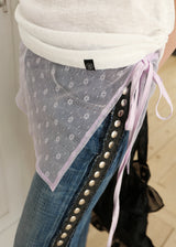 Floral Mesh Lace Wrap Skirt_Purple