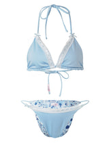 REVERSIBLE TRIANGLE BIKINI (SODA BLUE/LEOPARD)