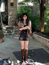 Suede Leather Long Boots (2color)
