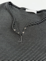 Bane stripe henley crop tee