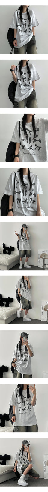 Rotan Ribbon Short-Sleeved T-Shirt