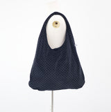 Dot-On Reversible Suede Shoulder Bag