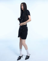 Eyelet 2 - Way Wrap Skirt - Black